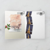 Eiffeltoren, twinkelende kerst feestdagen kaart (Binnen)