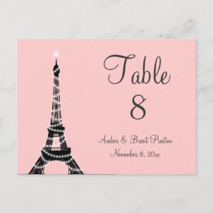 Eiffeltoren Twinkles Tafelnummer roze