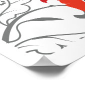 Eiffeltoren uit Parijs elegant stijlvol silhouet Poster (Hoek)