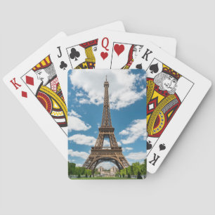 Eiffeltoren uitzicht vanaf Champ de Mars openbaar  Pokerkaarten