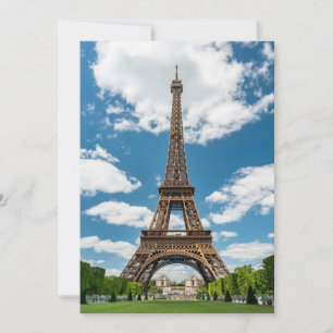 Eiffeltoren uitzicht vanuit Champ de Mars openbaar Bedankkaart