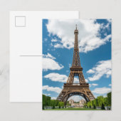 Eiffeltoren uitzicht vanuit Champ de Mars openbaar Briefkaart (Voorkant / Achterkant)
