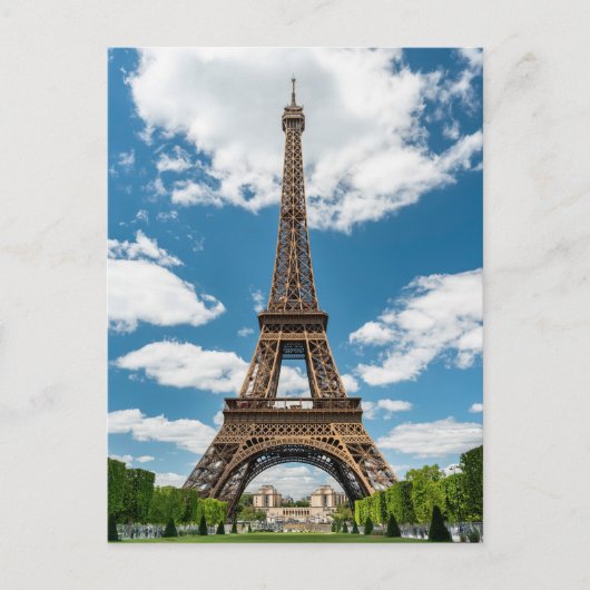 Eiffeltoren uitzicht vanuit Champ de Mars openbaar Briefkaart (Voorkant)