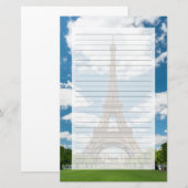 Eiffeltoren uitzicht vanuit Champ de Mars openbaar Briefpapier (Voorkant / Achterkant)