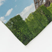 Eiffeltoren uitzicht vanuit Champ de Mars openbaar Fleece Deken (Hoek)