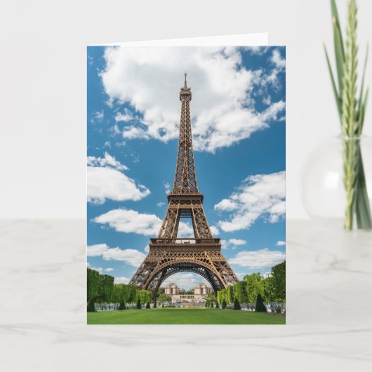 Eiffeltoren uitzicht vanuit Champ de Mars openbaar Kaart (Voorkant)