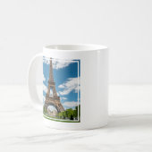 Eiffeltoren uitzicht vanuit Champ de Mars openbaar Koffiemok (Voorkant links)