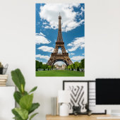 Eiffeltoren uitzicht vanuit Champ de Mars openbaar Poster (Thuiskantoor)