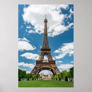 Eiffeltoren uitzicht vanuit Champ de Mars openbaar Poster