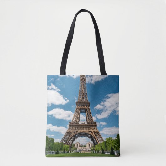 Eiffeltoren uitzicht vanuit Champ de Mars openbaar Tote Bag (Voorkant)