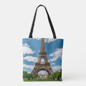 Eiffeltoren uitzicht vanuit Champ de Mars openbaar Tote Bag (Achterkant)