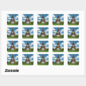 Eiffeltoren uitzicht vanuit Champ de Mars openbaar Vierkante Sticker (Vel)