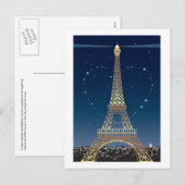 Eiffeltoren Valentijn postkaart Feestdagenkaart (Voorkant / Achterkant)