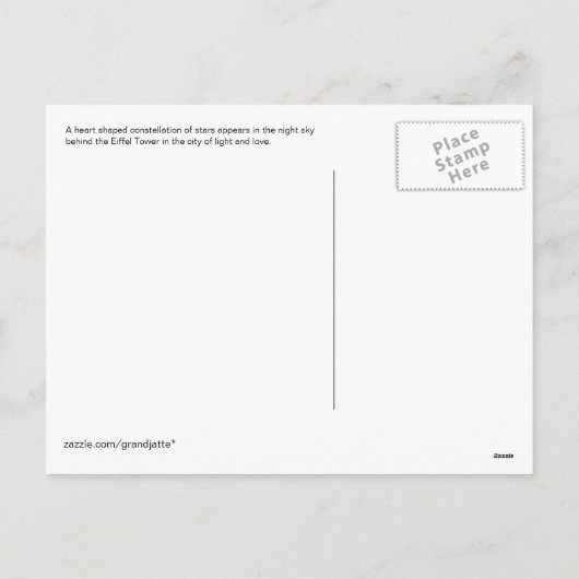 Eiffeltoren Valentijn postkaart Feestdagenkaart (Achterkant)