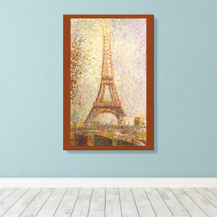 Eiffeltoren van Georges Seurat, Vintage Fine Art Canvas Afdruk