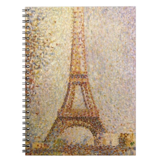 Eiffeltoren van Georges Seurat, Vintage Fine Art Notitieboek (Voorkant)