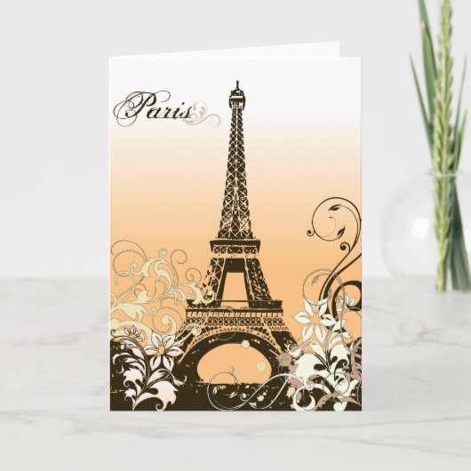 Eiffeltoren van het Wenskaart Kaart (Voorkant)