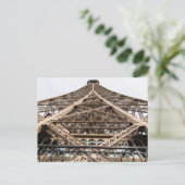 Eiffeltoren van onderen: Parijse ijzerwerk in de b Briefkaart (Staand voorkant)