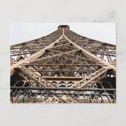 Eiffeltoren van onderen: Parijse ijzerwerk in de b Briefkaart (Voorkant)