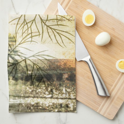 Eiffeltoren van Parijs botanische rode papaverbloe Theedoek (Quarter Fold)