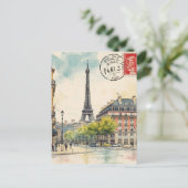 Eiffeltoren van Parijs Briefkaart (Staand voorkant)