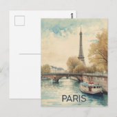 Eiffeltoren van Parijs Briefkaart (Voorkant / Achterkant)