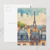 Eiffeltoren van Parijs Briefkaart (Voorkant / Achterkant)