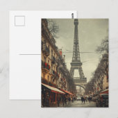 Eiffeltoren van Parijs Briefkaart (Voorkant / Achterkant)