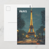 Eiffeltoren van Parijs Briefkaart (Voorkant / Achterkant)