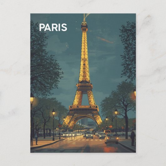 Eiffeltoren van Parijs Briefkaart (Voorkant)