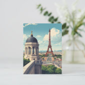 Eiffeltoren van Parijs Briefkaart (Staand voorkant)