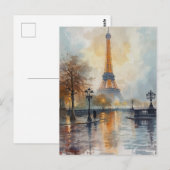 Eiffeltoren van Parijs Briefkaart (Voorkant / Achterkant)