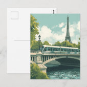 Eiffeltoren van Parijs Briefkaart (Voorkant / Achterkant)