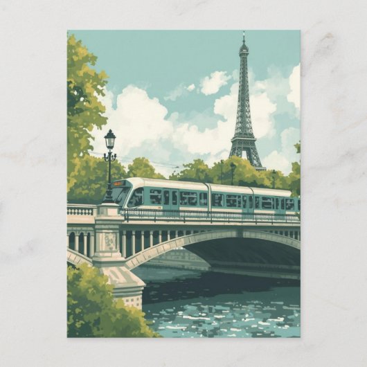 Eiffeltoren van Parijs Briefkaart (Voorkant)