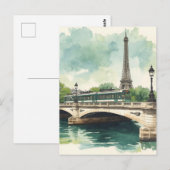 Eiffeltoren van Parijs Briefkaart (Voorkant / Achterkant)