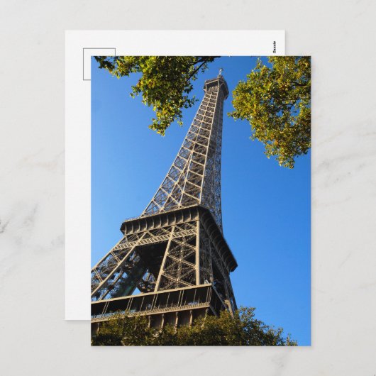 Eiffeltoren van Parijs in Frankrijk Feestdagenkaart (Voorkant / Achterkant)