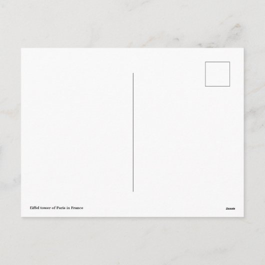 Eiffeltoren van Parijs in Frankrijk Feestdagenkaart (Achterkant)