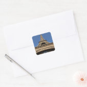 Eiffeltoren van Parijs in Frankrijk Vierkante Sticker (Envelop)