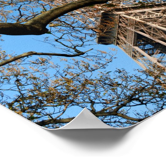 Eiffeltoren van Parijs in het Franse Briefkaart Poster (Hoek)