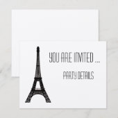 Eiffeltoren van Parijs Kaart (Voorkant / Achterkant)