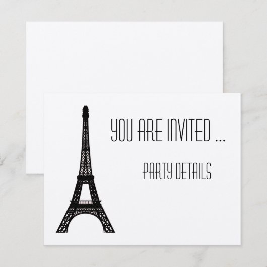 Eiffeltoren van Parijs Kaart (Voorkant / Achterkant)
