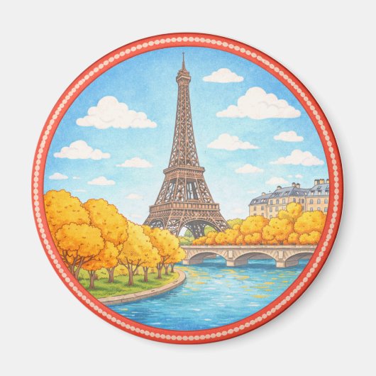 Eiffeltoren van Parijs Magneet (Voorkant)