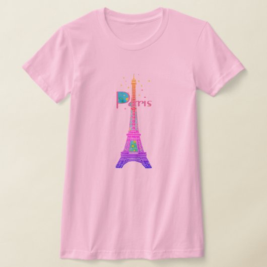 Eiffeltoren van Parijs T-shirt (Laagn)