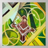 Eiffeltoren vanaf Abstracte verf boven de vertragi Poster (Voorkant)