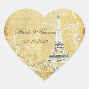  EIFFELTOREN/VANILLE WERVELINGEN HART STICKER
