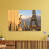 Eiffeltoren vanuit het Palais de Chaillot, Parijs, Canvas Afdruk (Insitu (Woonkamer))