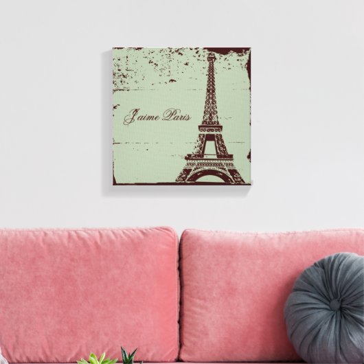 Eiffeltoren verpakte canvas kunst (Insitu (Woonkamer))