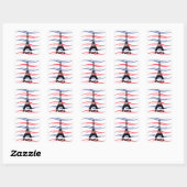 Eiffeltoren Vierkante Sticker (Vel)