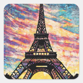 Eiffeltoren Vierkante Sticker