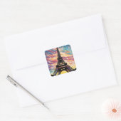 Eiffeltoren Vierkante Sticker (Envelop)